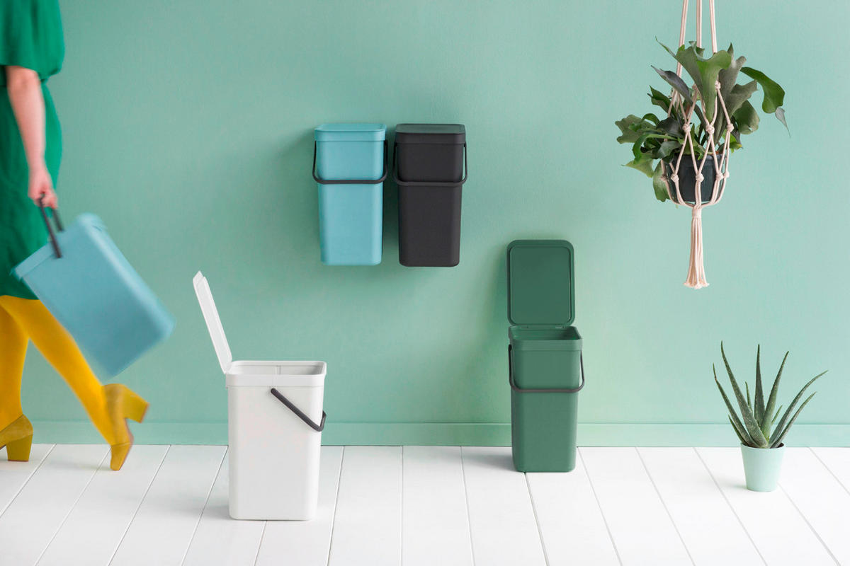 ABFALLEIMER 16 l  Kunststoff  - Dunkelgrau, Basics, Kunststoff (22/40.1/27.9cm) - Brabantia