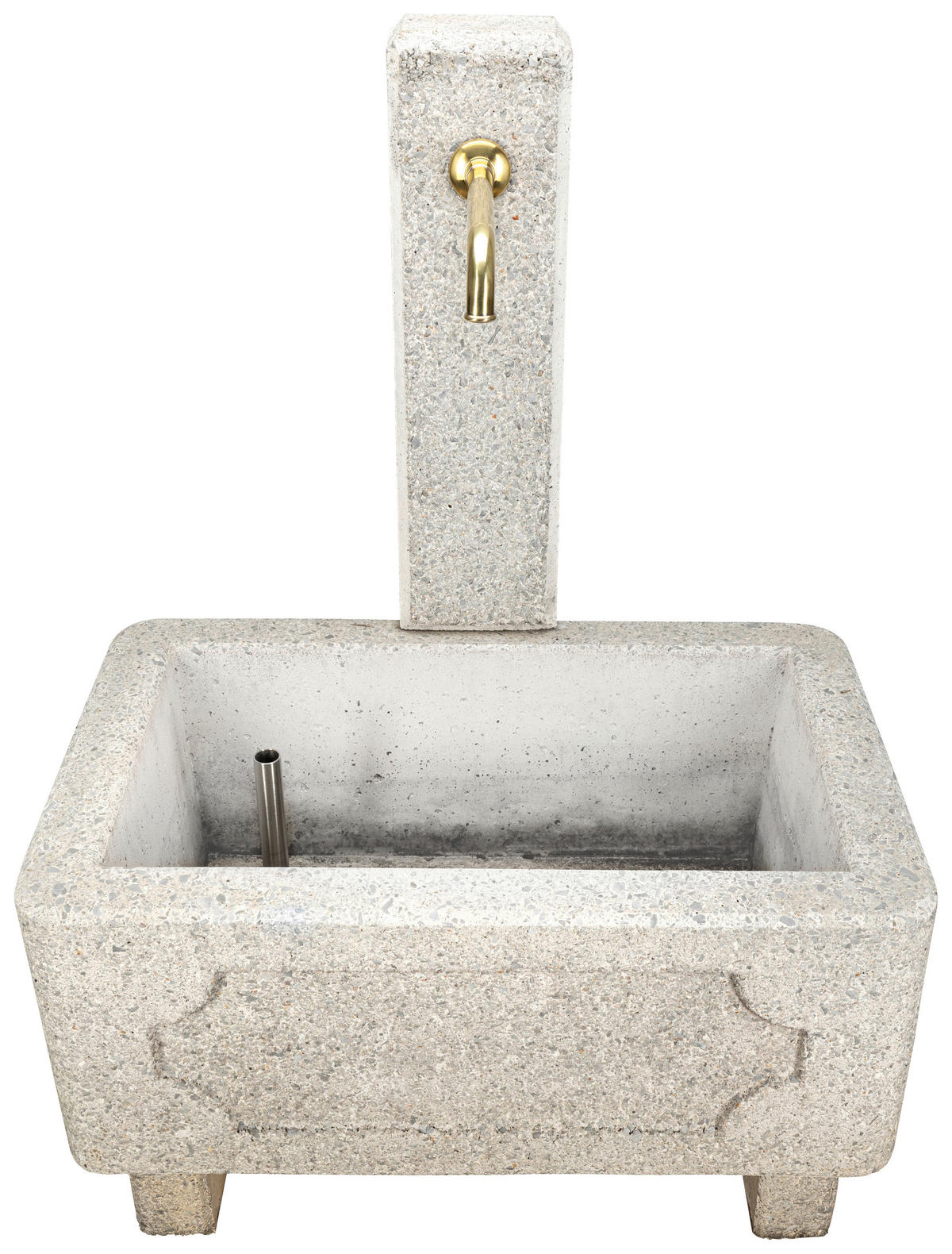 GARTENBRUNNEN - Weiss, Design, Stein (80/49/50cm) - Nouvel