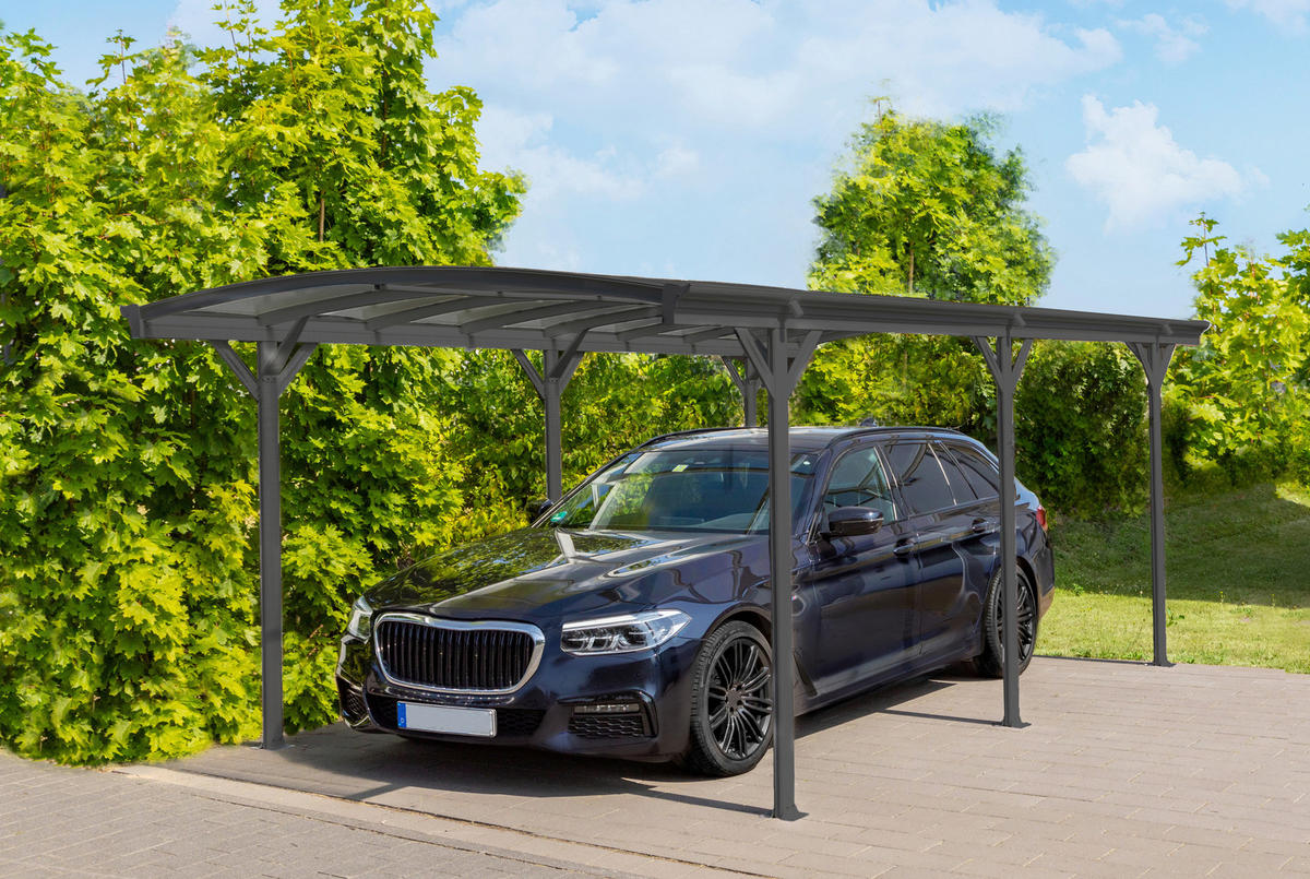 CARPORT - Anthrazit, Basics, Kunststoff/Metall (300/220/505cm)