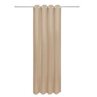 ÖSENVORHANG halbtransparent  - Beigebraun, Basics, Textil (135/245cm)