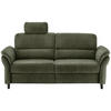 3-SITZER-SOFA in Mikrofaser Olivgrün  - Schwarz/Olivgrün, Modern, Holz/Textil (192/90/89cm) - Livetastic