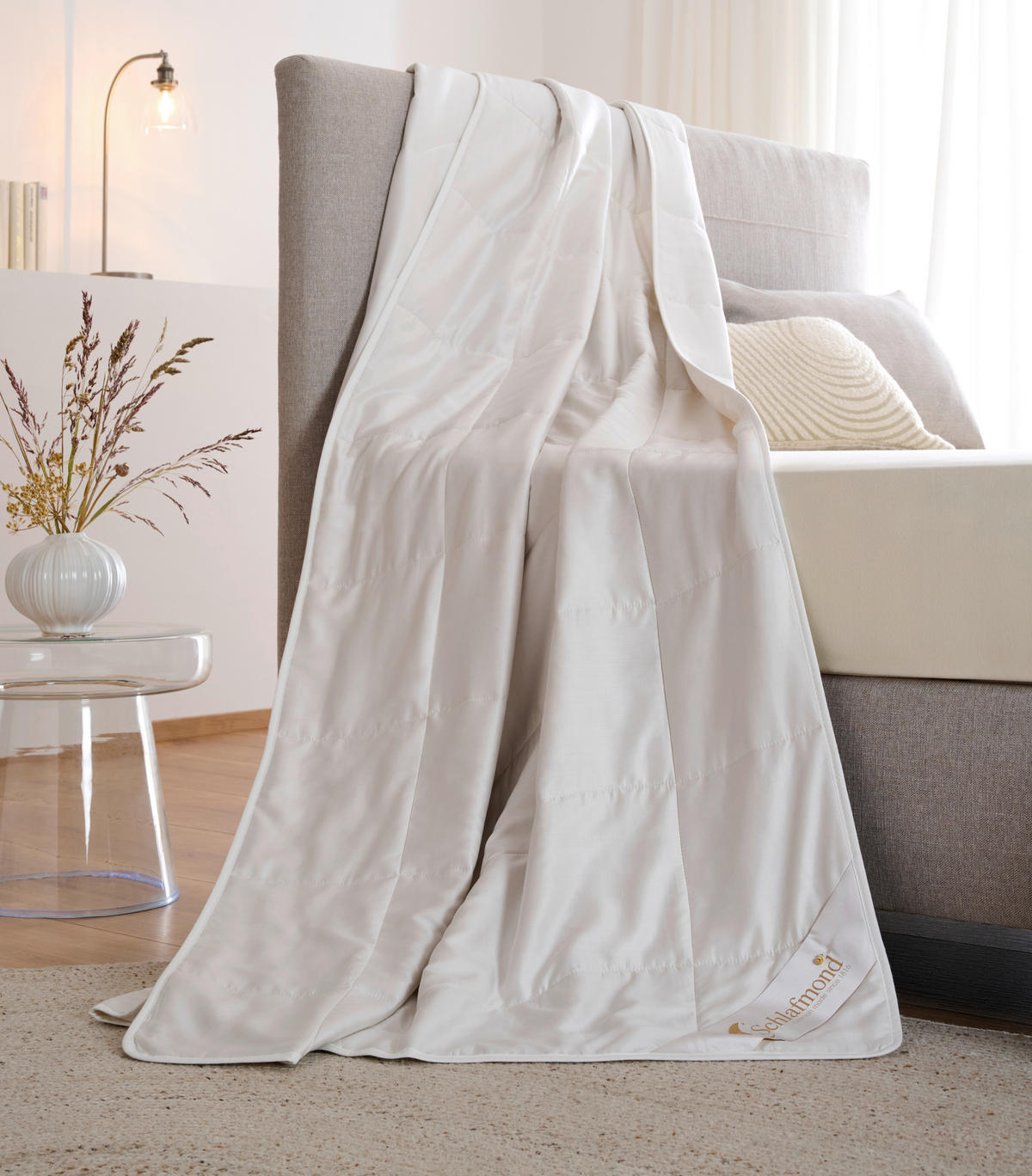 SOMMERDECKE  140/200 cm 70 % Leinen, 30 % TENCEL™ Lyocell  - Weiß, Basics, Naturmaterialien (140/200cm) - Schlafmond