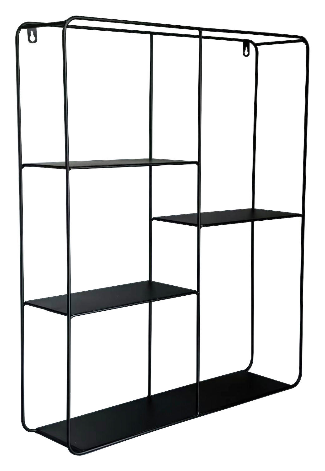 WANDREGAL 50/60/12 cm  - Schwarz, Basics, Metall (50/60/12cm) - Landscape