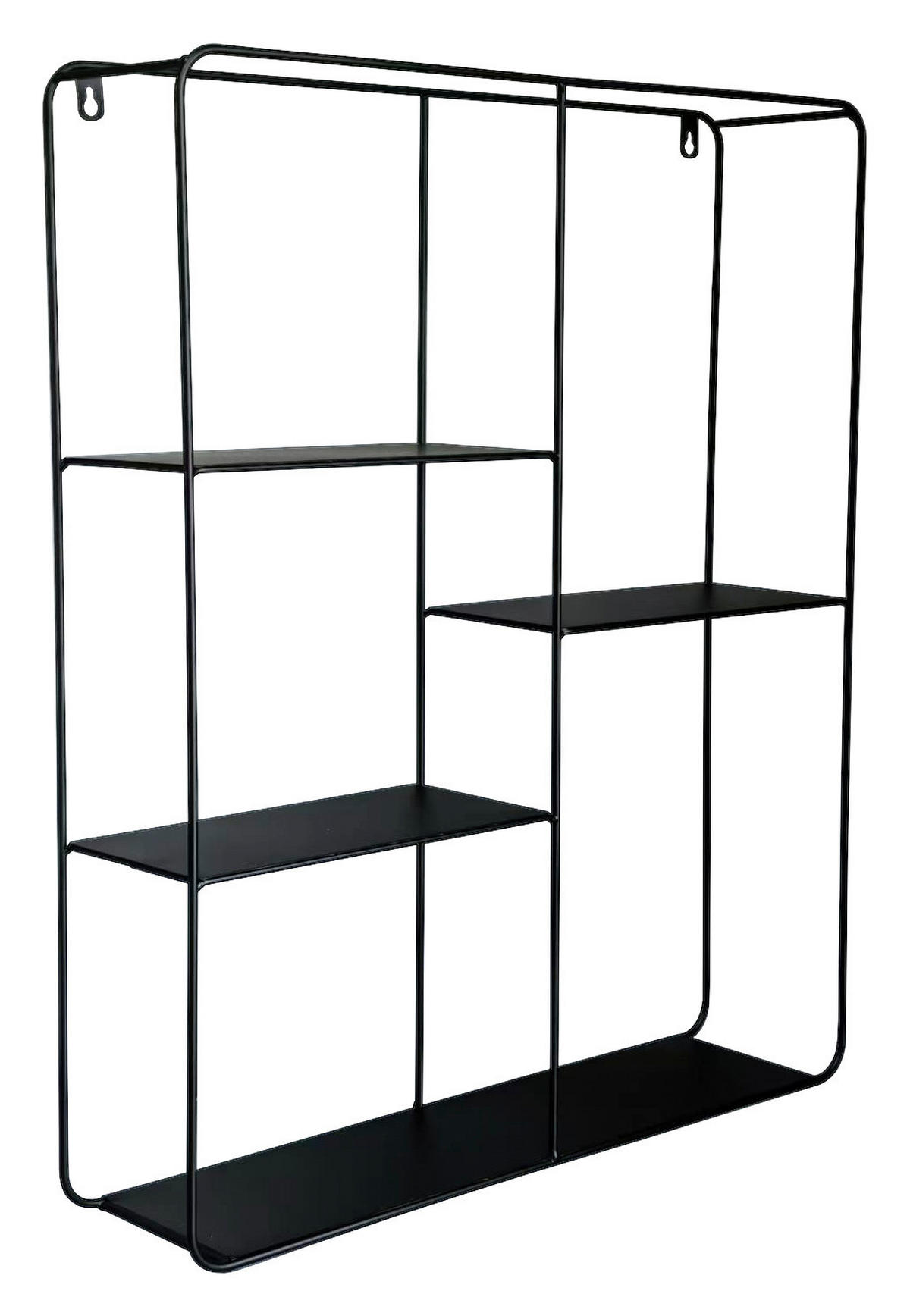 WANDREGAL 50/60/12 cm  - Schwarz, Basics, Metall (50/60/12cm) - Landscape