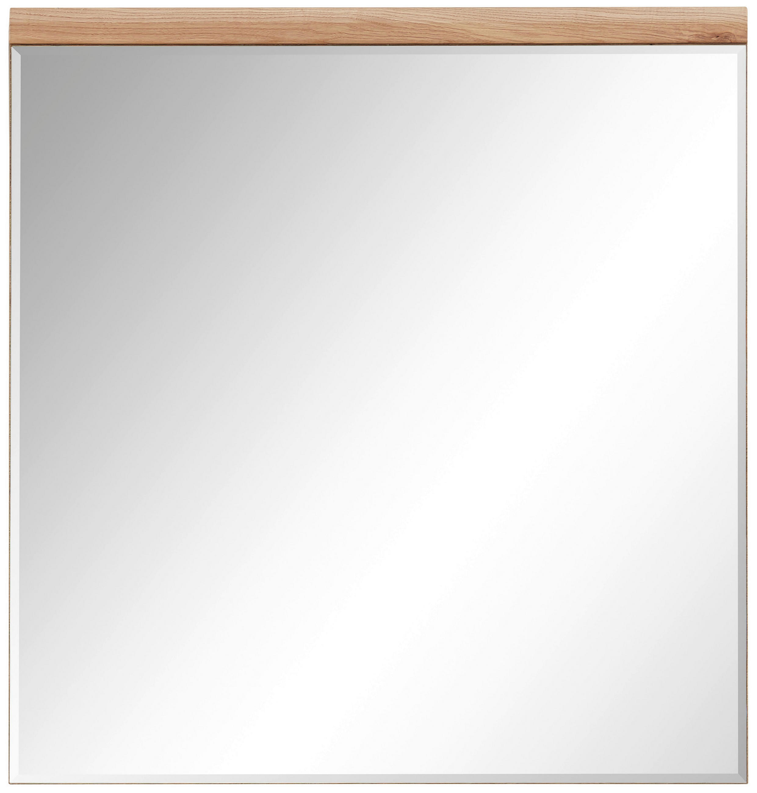 WANDSPIEGEL 80/85/2 cm  - Eichefarben, Natur, Glas/Holzwerkstoff (80/85/2cm) - Linea Natura