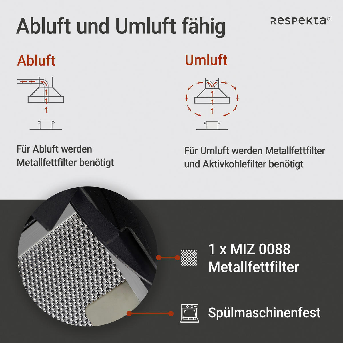DUNSTABZUGSHAUBE CH89060S  - Schwarz, Trend, Glas/Metall (59,5/74,2-109,2/38,5cm) - Respekta