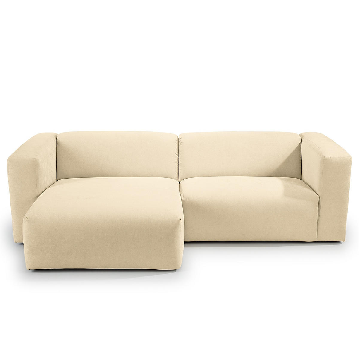 ECKSOFA  in Struktur Beige  255/160 cm  - Beige, MODERN, Textil (255/160cm) - Trendmanufaktur