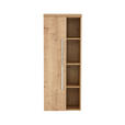 MIDISCHRANK 50/130,8/33 cm  - Chromfarben/Eichefarben, KONVENTIONELL, Holzwerkstoff (50/130,8/33cm) - Dieter Knoll