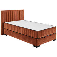 BOXBETT 120/200 cm  in Cognac  - Cognac/Schwarz, Modern, Holzwerkstoff/Kunststoff (120/200cm) - MID.YOU