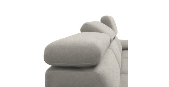 ECKSOFA Beige Velours - Beige/Schwarz, Design, Textil/Metall (187/295cm) - Novel