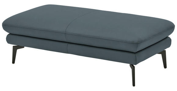 3-SITZER-SOFA  in Echtleder Grau  - Schwarz/Grau, Design, Leder/Metall (222/86/104cm) - Dieter Knoll