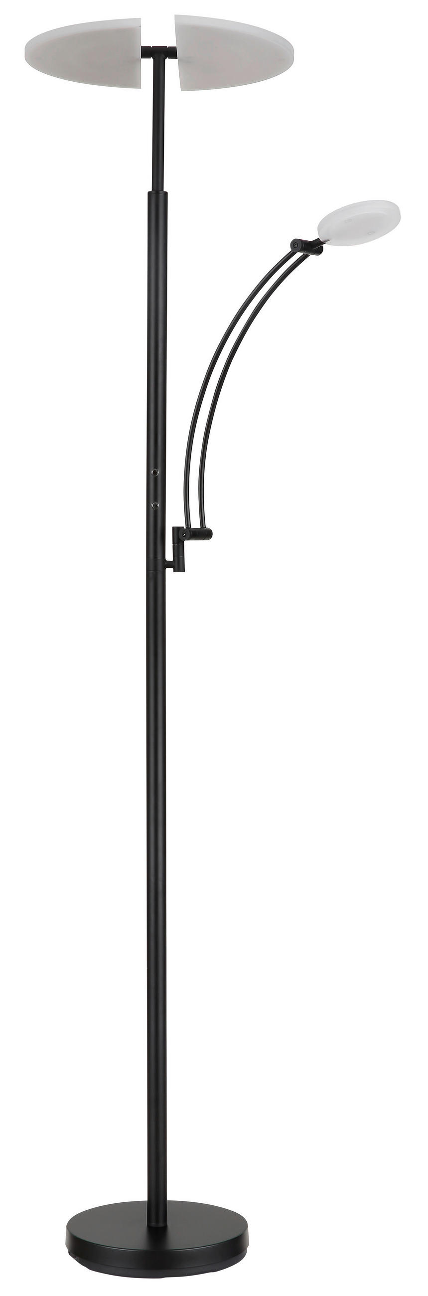 LED-STEHLEUCHTE Tirana 80/40,5/183 cm  - Schwarz/Weiß, Design, Kunststoff/Metall (80/40,5/183cm) - Globo
