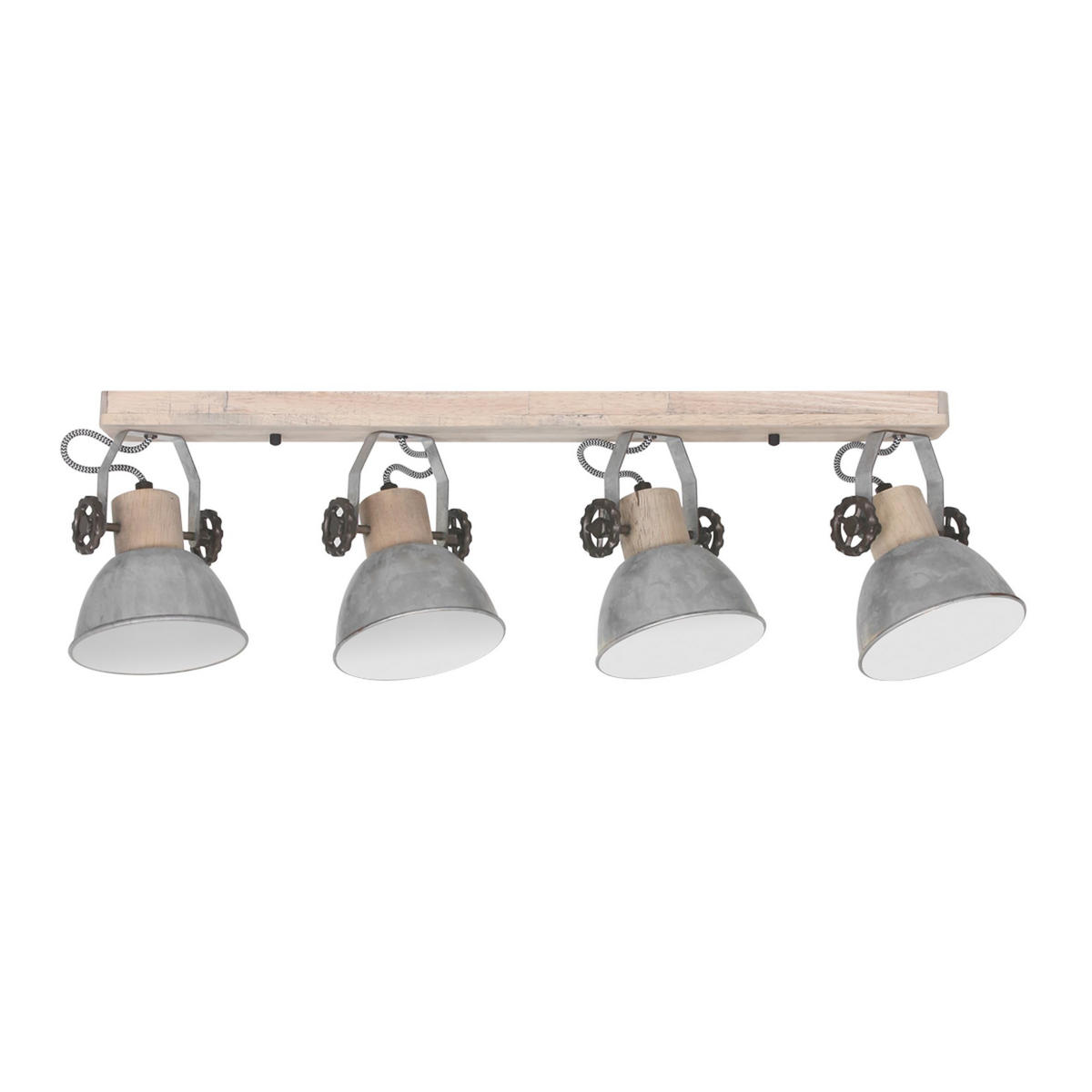 DECKENSPOTS - Nickelfarben, Trend, Holz/Metall (15/23/90cm)