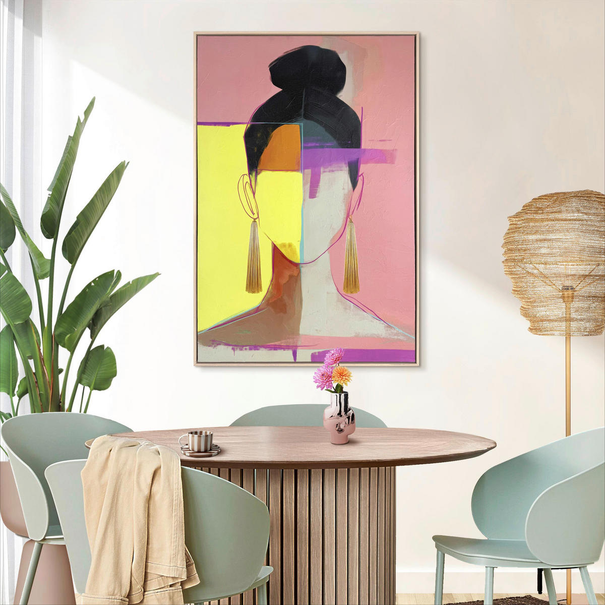 LEINWANDBILD Abstraktes, Frauen Multicolor  - Multicolor, Design, Holzwerkstoff (78/118cm) - Reinders!