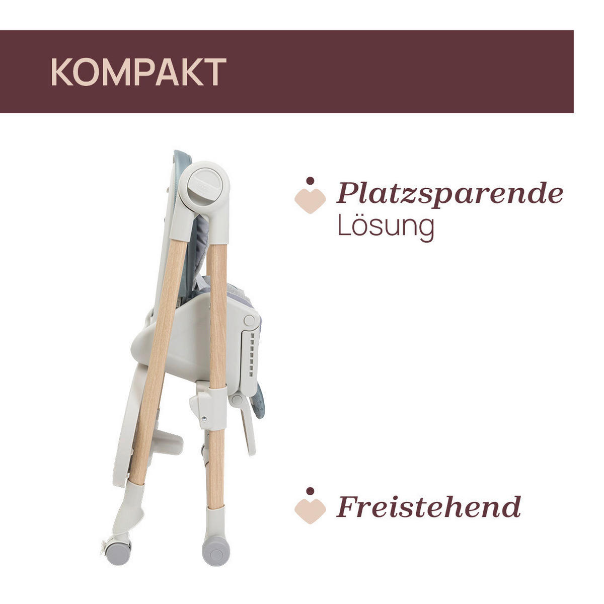 HOCHSTUHL Polly Armonia Blaugrau, Hellgrau Greenery  - Blaugrau/Hellgrau, Basics, Kunststoff (57/79-104/90cm) - Chicco
