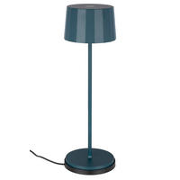 STOLNÍ LAMPA NA BATERIE, dotykový stmívač, 11/35 cm  - modrá, Trend, kov/plast (11/35cm) - Dieter Knoll