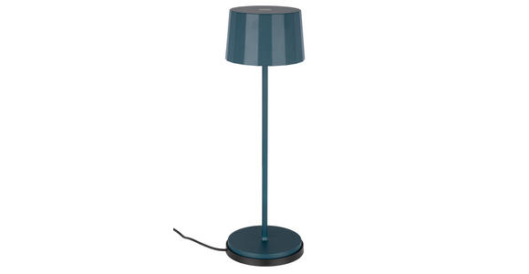AKKU-TISCHLEUCHTE 11/35 cm - Blau, Trend, Kunststoff/Metall (11/35cm) - Dieter Knoll