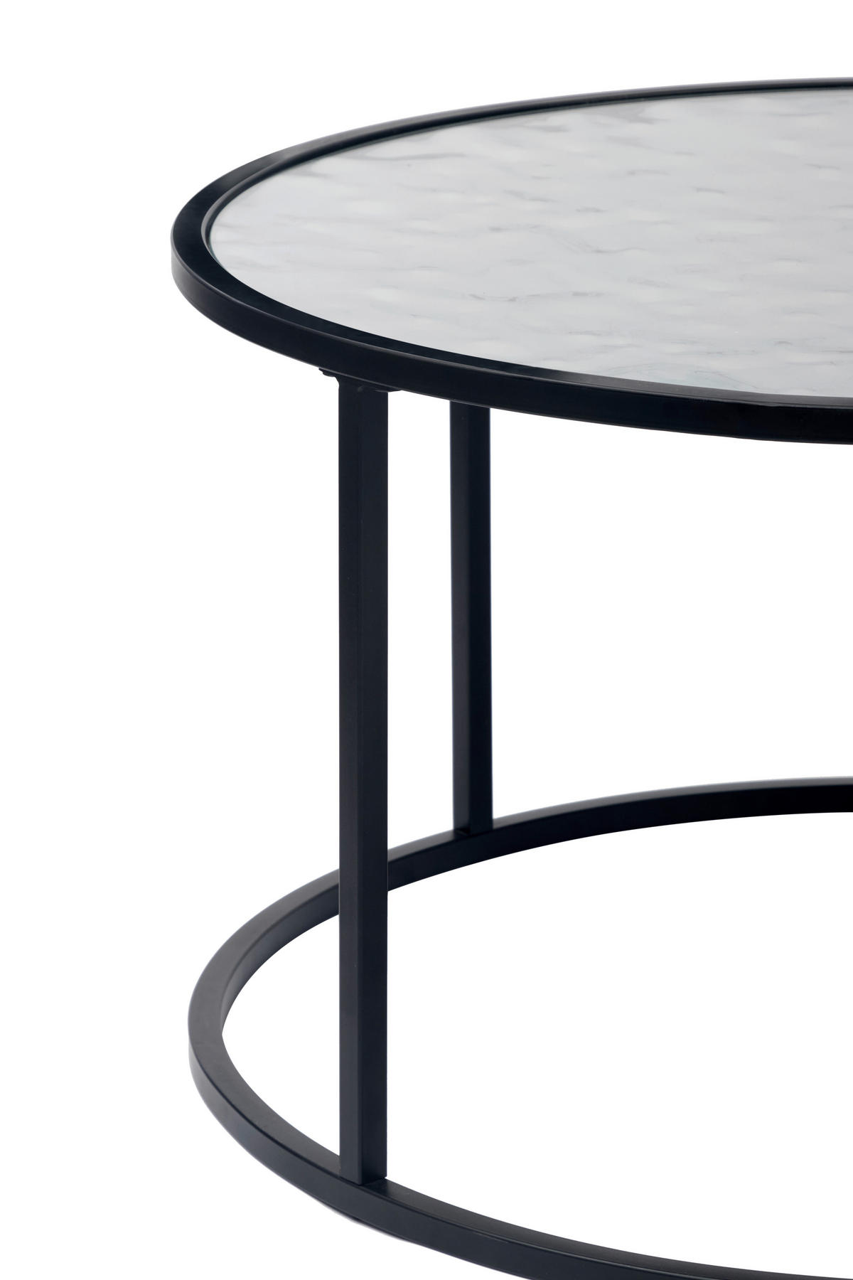 KONFERENČNÍ STOLEK, černá, barvy stříbra, kov, sklo, kompozitní dřevo, 80/44,5/80 cm - černá/barvy stříbra, Design, kov/kompozitní dřevo (80/44,5/80cm) - MID.YOU