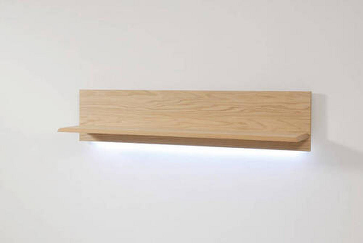 VÄGGHYLLA 110/25/25 cm  - ekfärgad, Design, trämaterial (110/25/25cm) - Livetastic