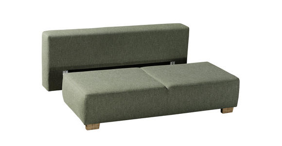 BOXSPRINGSOFA Grün  - Naturfarben/Grün, MODERN, Holz/Textil (205/93/108cm) - Novel