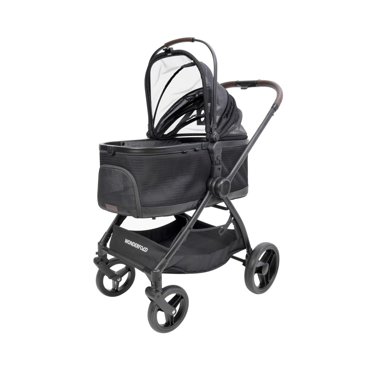 TIER-BUGGY P3 Pet Stroller  - Schwarz, Basics, Textil/Metall (92/60/115cm) - WONDERFOLD
