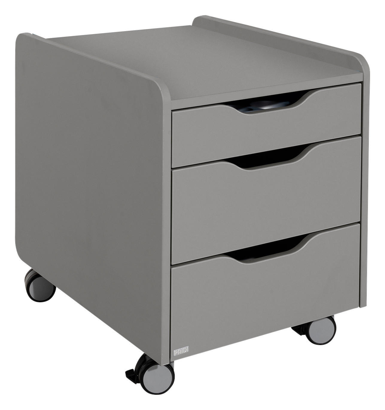 ROLLCONTAINER Schieferfarben  - Schieferfarben, Trend, Holzwerkstoff (44,3/53,7/57,3cm) - Paidi