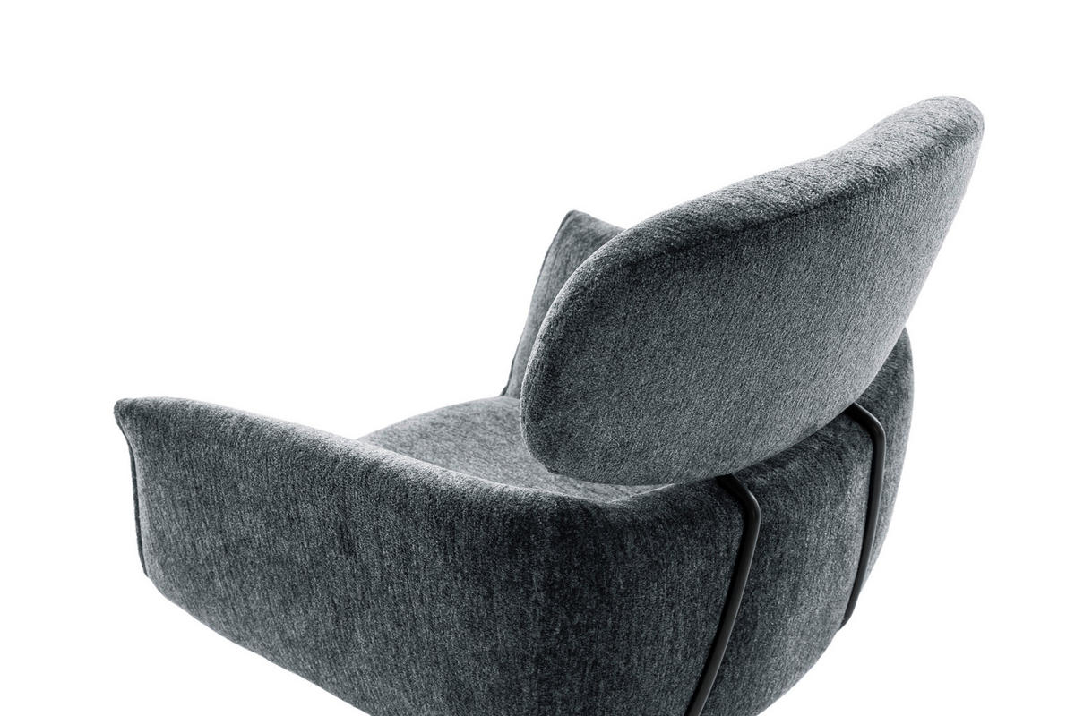 ARMLEHNSTUHL  in Stahl Struktur  - Anthrazit/Schwarz, Design, Textil/Metall (60/90/65cm) - Novel