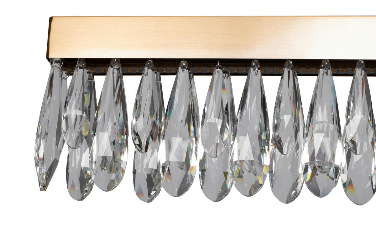 KRISTALL-HÄNGELEUCHTE 90/6/150 cm   - Klar, Trend, Glas (90/6/150cm) - Glandor