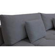 BOXSPRINGSOFA in Chenille Grau  - Schwarz/Grau, MODERN, Kunststoff/Textil (210/72/105cm) - Cantus