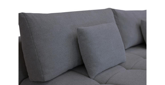 BOXSPRINGSOFA in Chenille Grau  - Schwarz/Grau, MODERN, Kunststoff/Textil (210/72/105cm) - Cantus