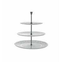 PLATOU ETAJAT PRĂJITURI cu 3 etaje - transparent, Basics, sticlă - Ambia Home