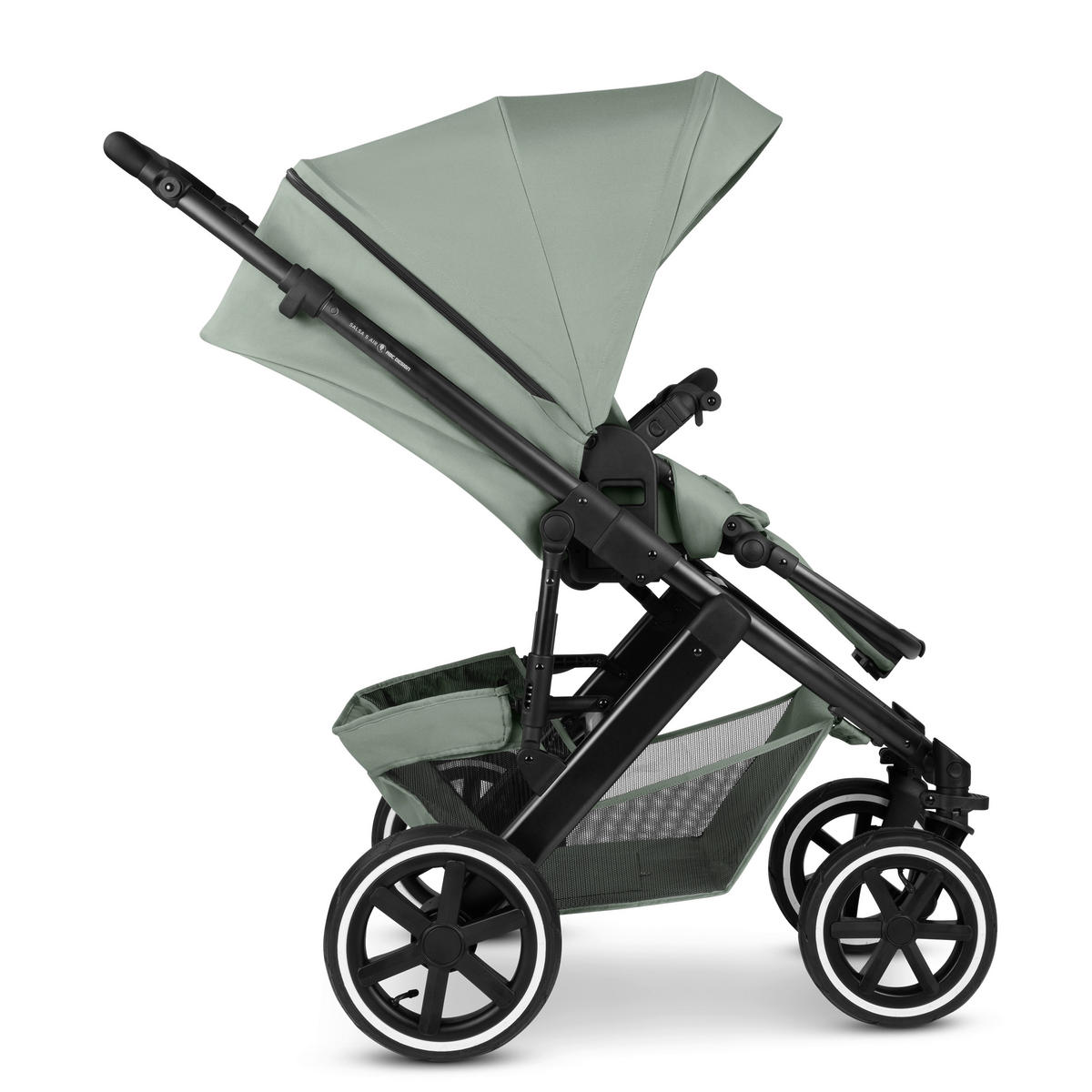 KINDERWAGENSET  Salsa 5 Air Herbst Set  Pine  - Pastellgrün/Schwarz, Basics, Textil/Metall (63/118/95,5cm) - ABC Design
