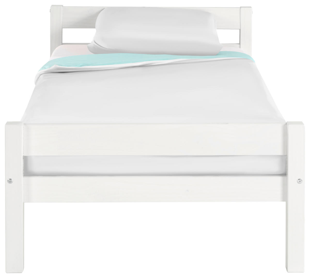 BETT 90/200 cm  in Weiß  - Naturfarben/Weiß, LIFESTYLE, Holz (90/200cm) - MID.YOU