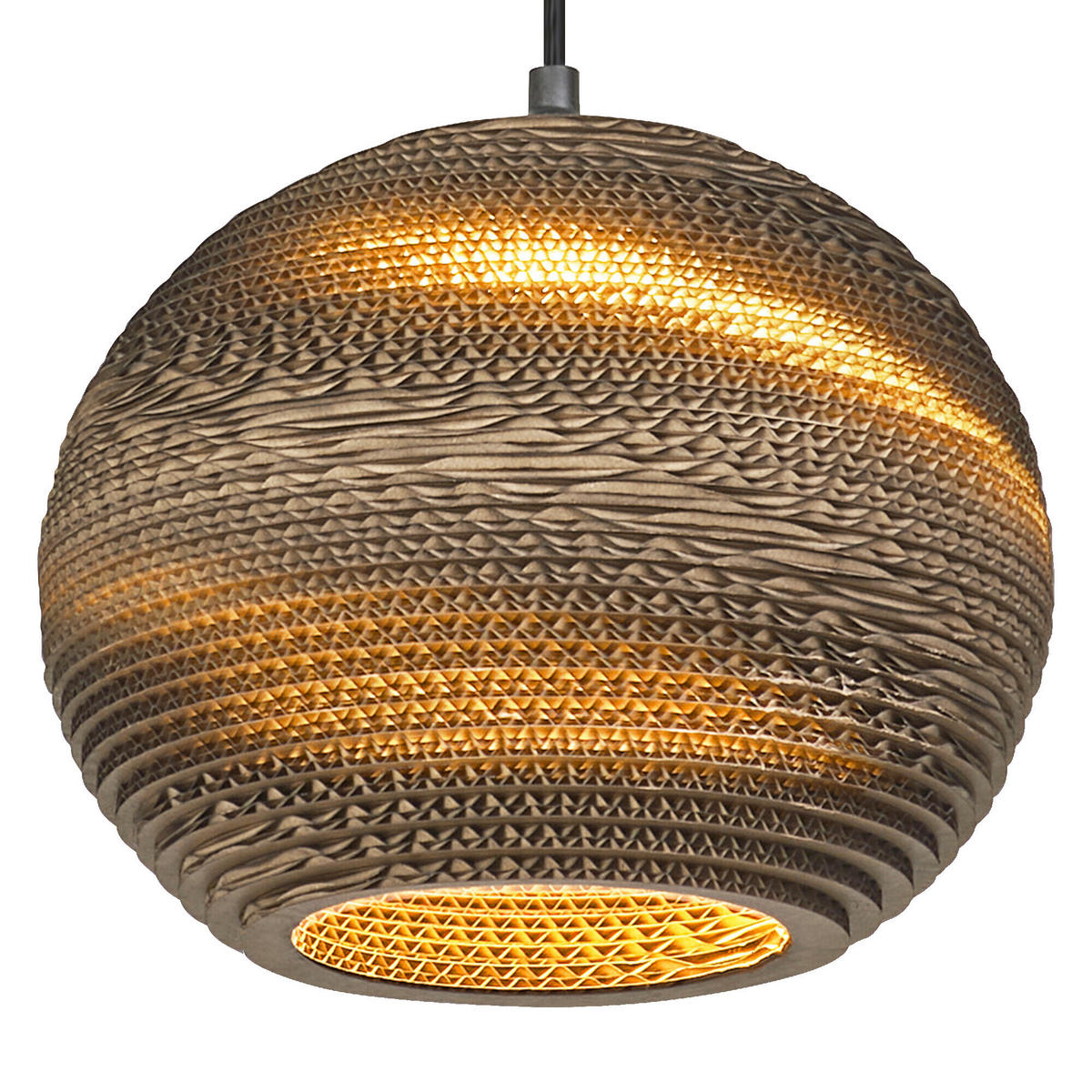 HÄNGELEUCHTE 26/127 cm  - Braun, Natur, Karton/Metall (26/127cm) - Osram