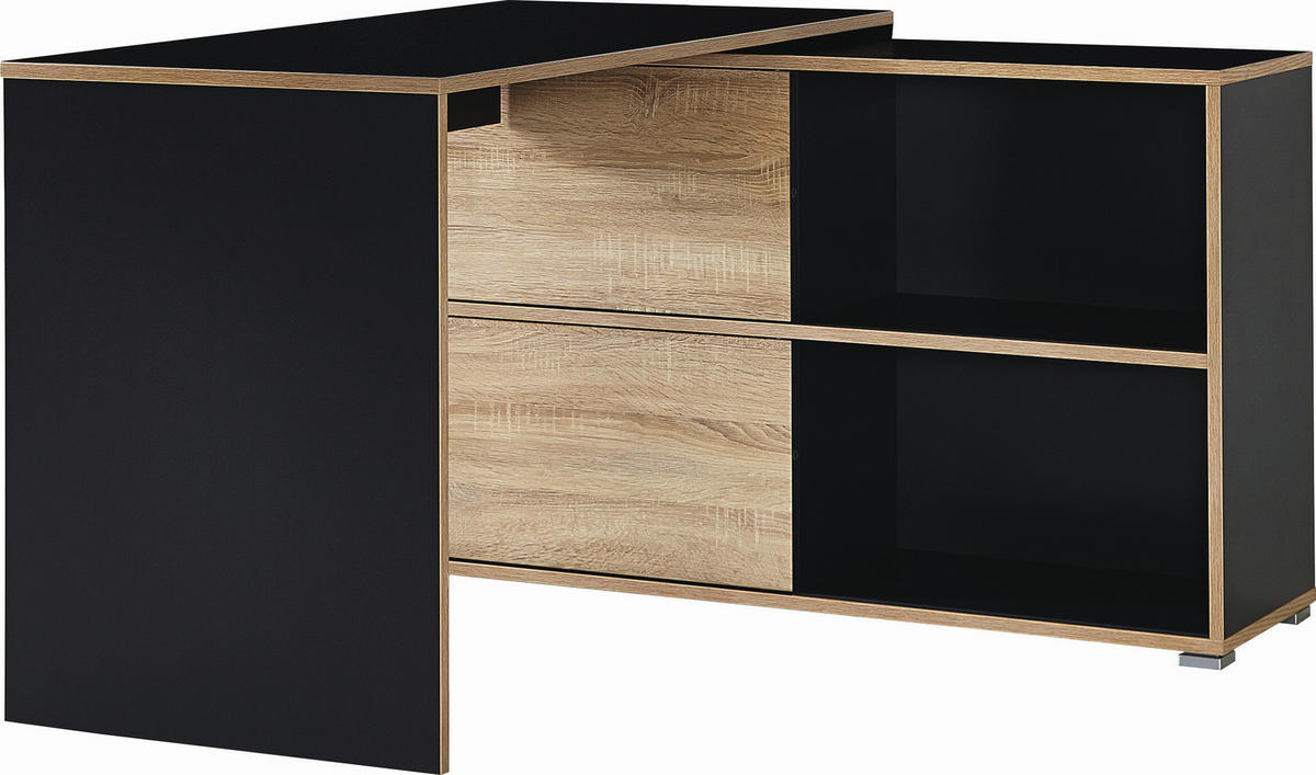 ECKSCHREIBTISCH 120/120/76 cm  in Anthrazit, Sonoma Eiche  - Anthrazit/Sonoma Eiche, Design, Holzwerkstoff (120/120/76cm) - Germania