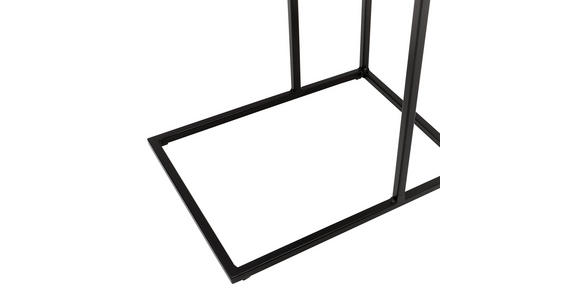 BEISTELLTISCH in Metall, Glas 45/35/46 cm  - Schwarz, Design, Glas/Metall (45/35/46cm) - Novel