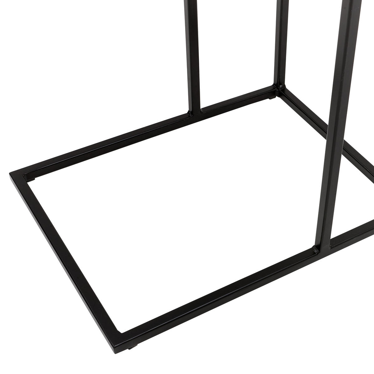 BEISTELLTISCH in Metall, Glas 45/35/46 cm  - Schwarz, Design, Glas/Metall (45/35/46cm) - Novel