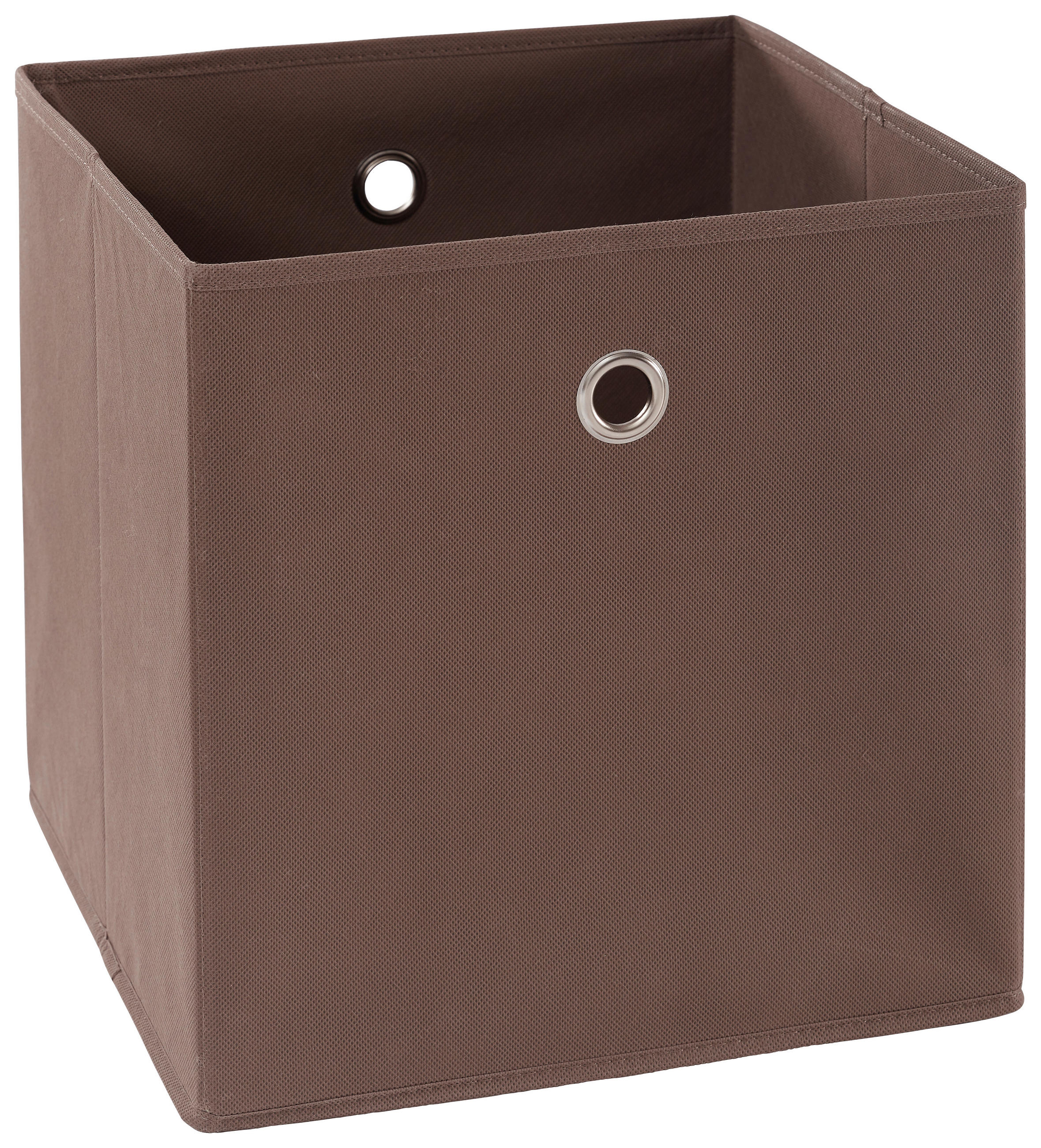SKLÁDACÍ KRABICE, kov, textil, karton, 32/32/32 cm - barvy stříbra/hnědá, Design, kov/karton (32/32/32cm) - Carryhome
