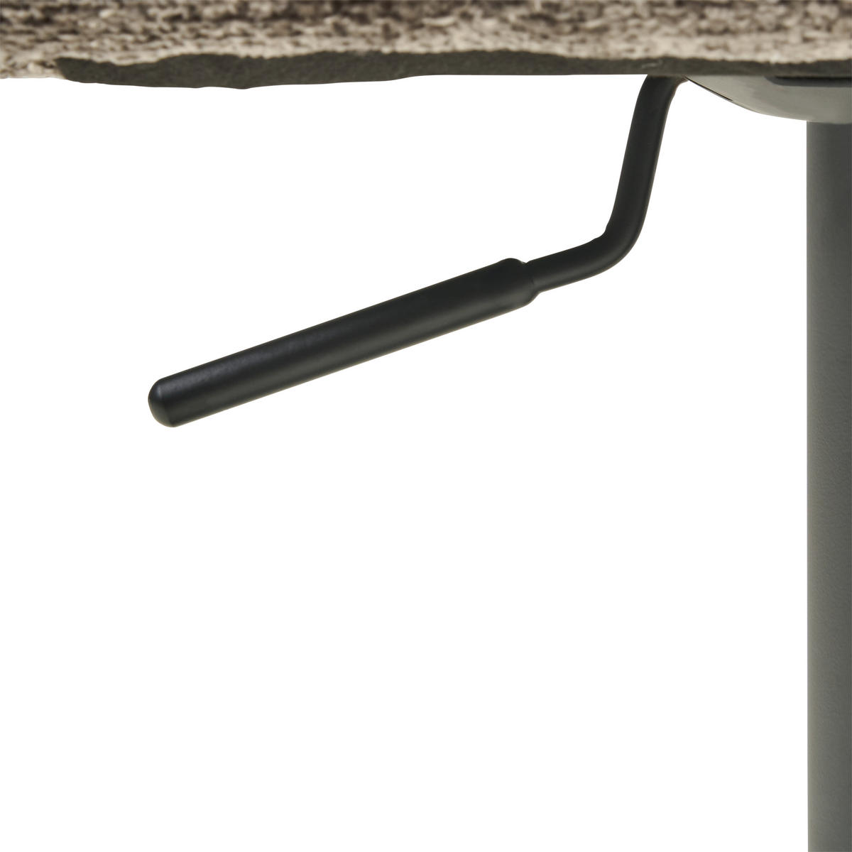 BARHOCKER Webstoff Grau, Schwarz Eisen Sitzfläche 360° drehbar  - Schwarz/Grau, KONVENTIONELL, Textil/Metall (56,5/87-112/57,5cm) - Livetastic