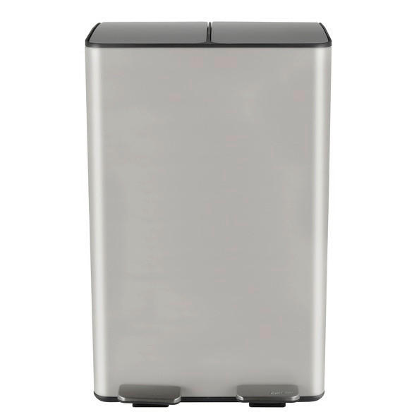 TRETEIMER 60 L  - Taupe/Schwarz, Basics, Kunststoff/Metall (45/30/71cm) - Spirella