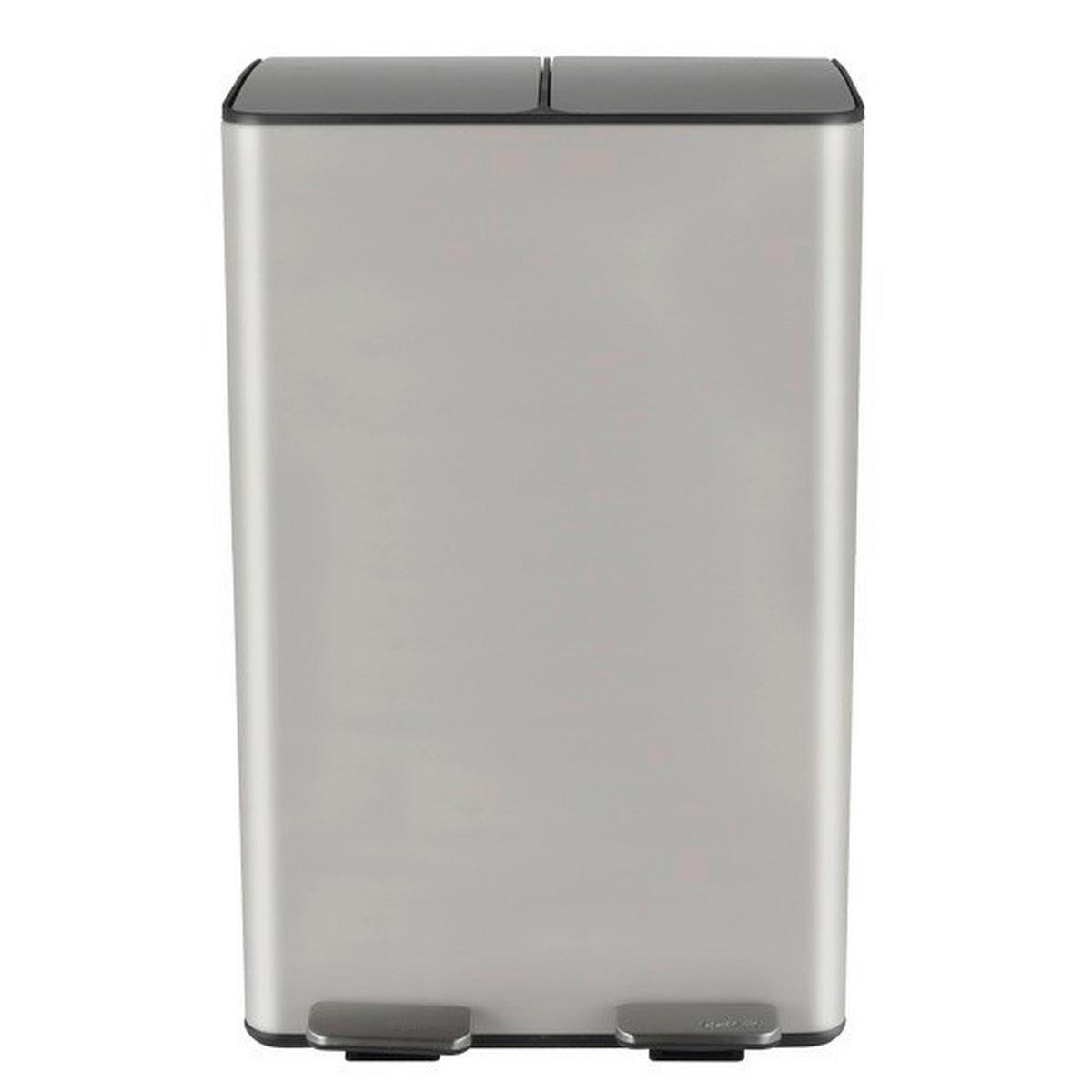 TRETEIMER 60 L  - Taupe/Schwarz, Basics, Kunststoff/Metall (45/30/71cm) - Spirella