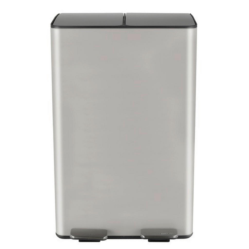 Treteimer Aliya 60l Taupe Metall Lxbxh: 45x30x71 Cm