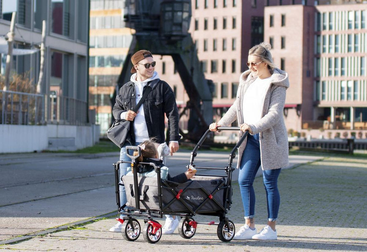 BOLLERWAGEN  Addplus   - Grau, Basics, Textil/Metall (120/56/67cm) - Pinolino