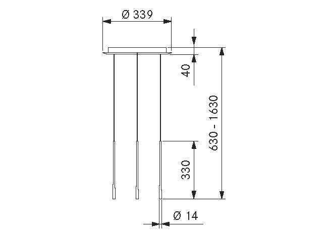 PENDELLEUCHTE 33,9/63-163/339 cm  - Schwarz, Basics, Metall (33,9/63-163/339cm) - Bora