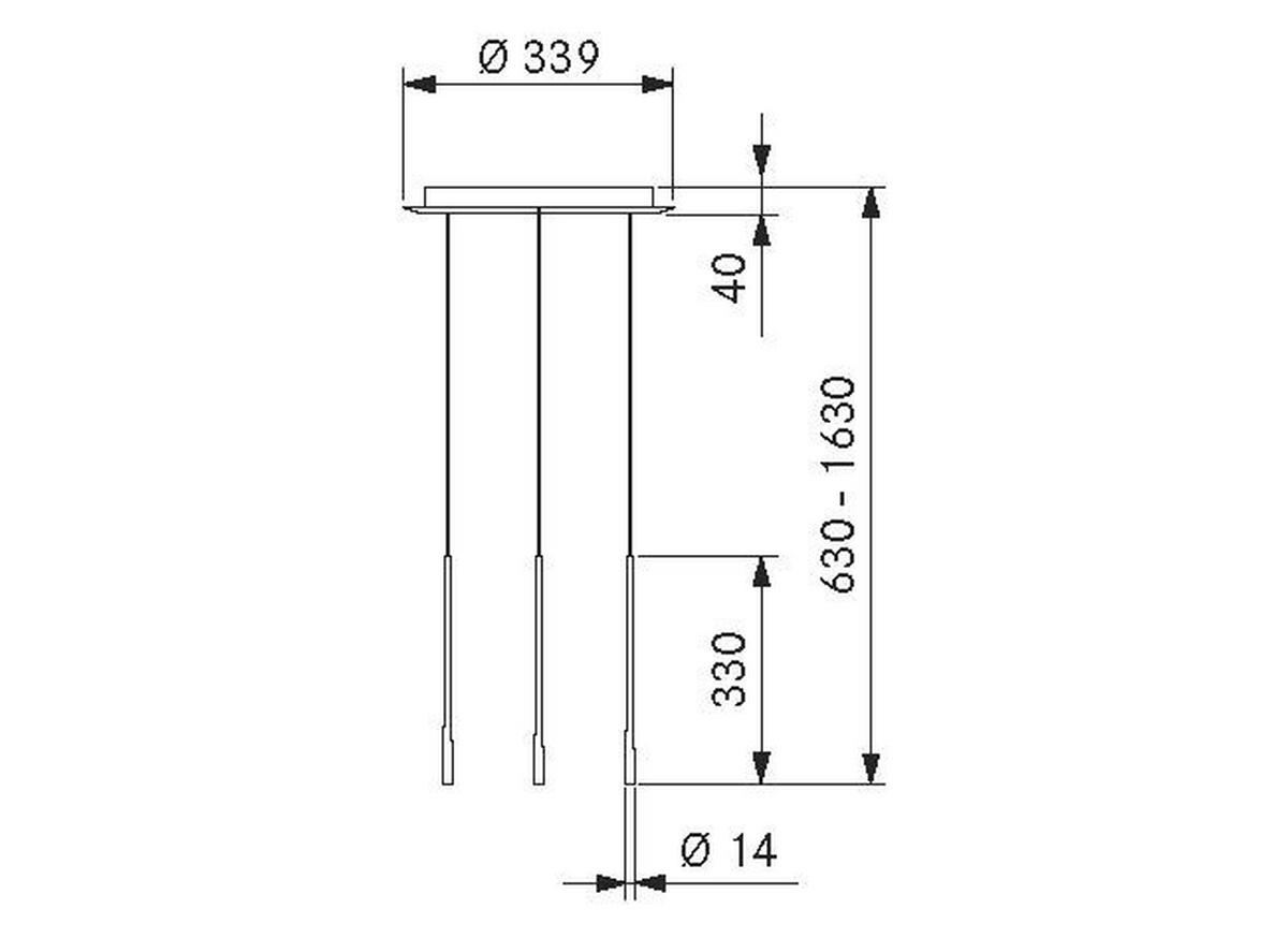 PENDELLEUCHTE 33,9/63-163/339 cm  - Schwarz, Basics, Metall (33,9/63-163/339cm) - Bora