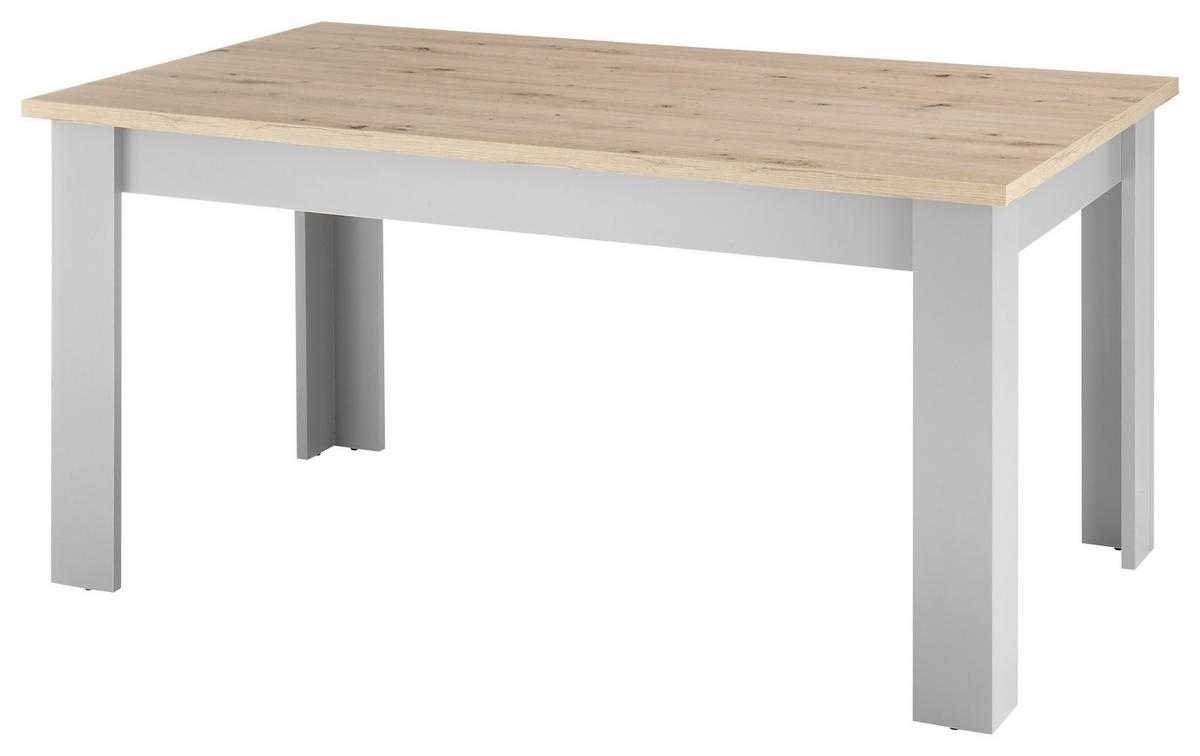 ESSTISCH rechteckig Grau, Eiche Artisan  - Eiche Artisan/Grau, Design, Holzwerkstoff (160/76/90cm) - MID.YOU
