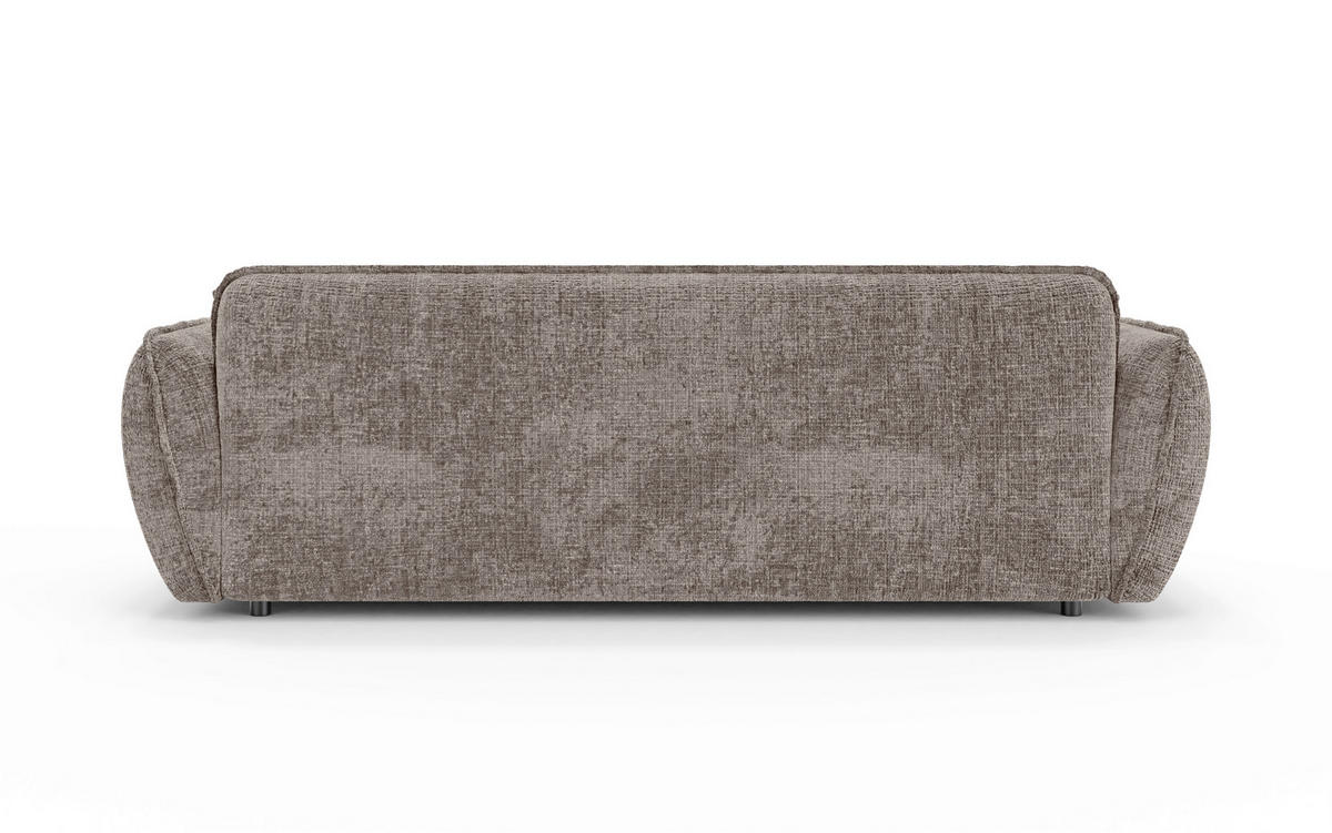 VIERSITZER-SOFA Nelia Chenille Braun  - Schwarz/Braun, Design, Kunststoff/Textil (250/81/114cm) - P & B