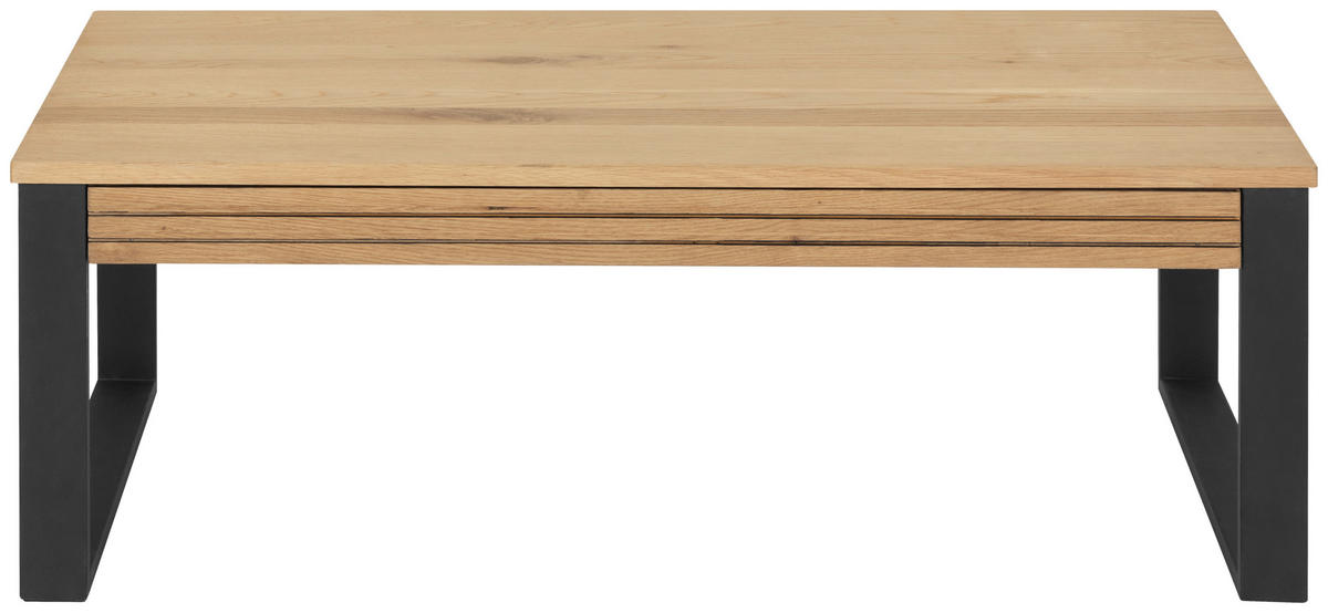 KONFERENČNÍ STOLEK, přírodní barvy, černá, dřevo, kov, 115/60/42 cm - černá/přírodní barvy, Design, kov/dřevo (115/60/42cm) - MID.YOU