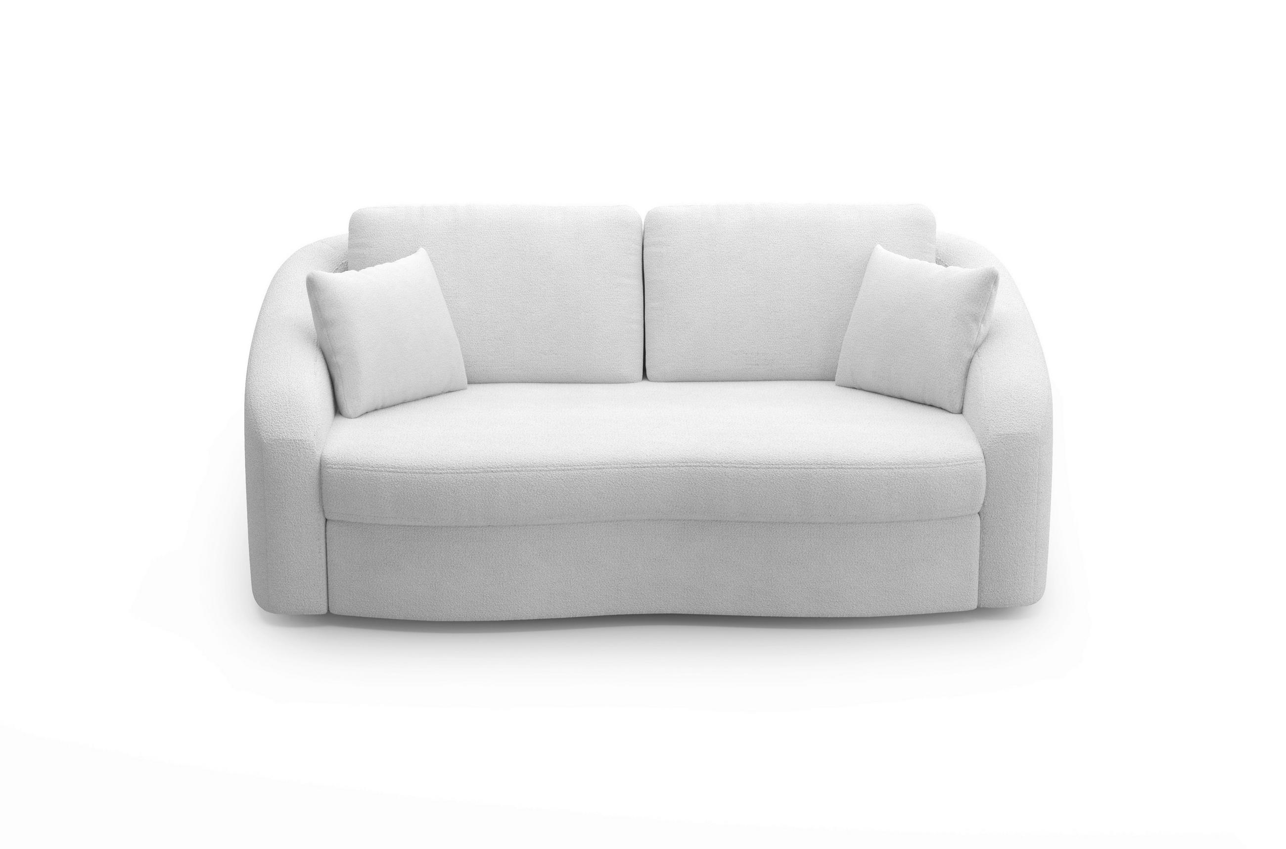 2,5-SITZER in Flachgewebe Silberfarben - Silberfarben/Schwarz, Modern, Kunststoff/Textil (196/88/107cm) - Sit & More