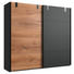 SCHWEBETÜRENSCHRANK in Eichefarben, Graphitfarben - Eichefarben/Graphitfarben, LIFESTYLE, Holzwerkstoff/Metall (225/210/65cm) - Carryhome SCHWEBETÜRENSCHRANK in Eichefarben, Graphitfarben - Eichefarben/Graphitfarben, LIFESTYLE, Holzwerkstoff/Metall (225/210/65cm) - Carryhome